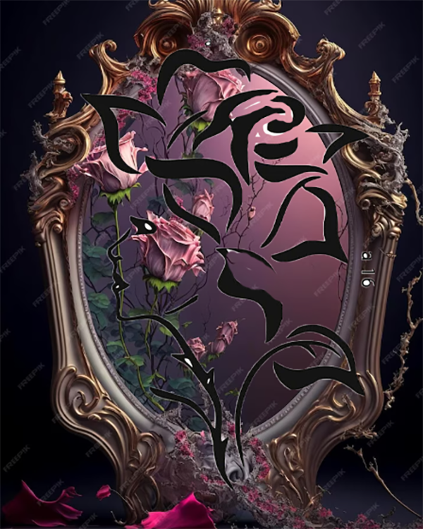 Die Rosen im Spiegel