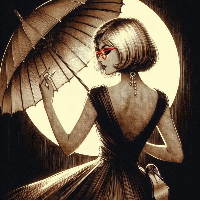 Eine elegante junge lady, die lady trägt glattes kurzes blondes haar, die lady trägt eine rote leseb (1)