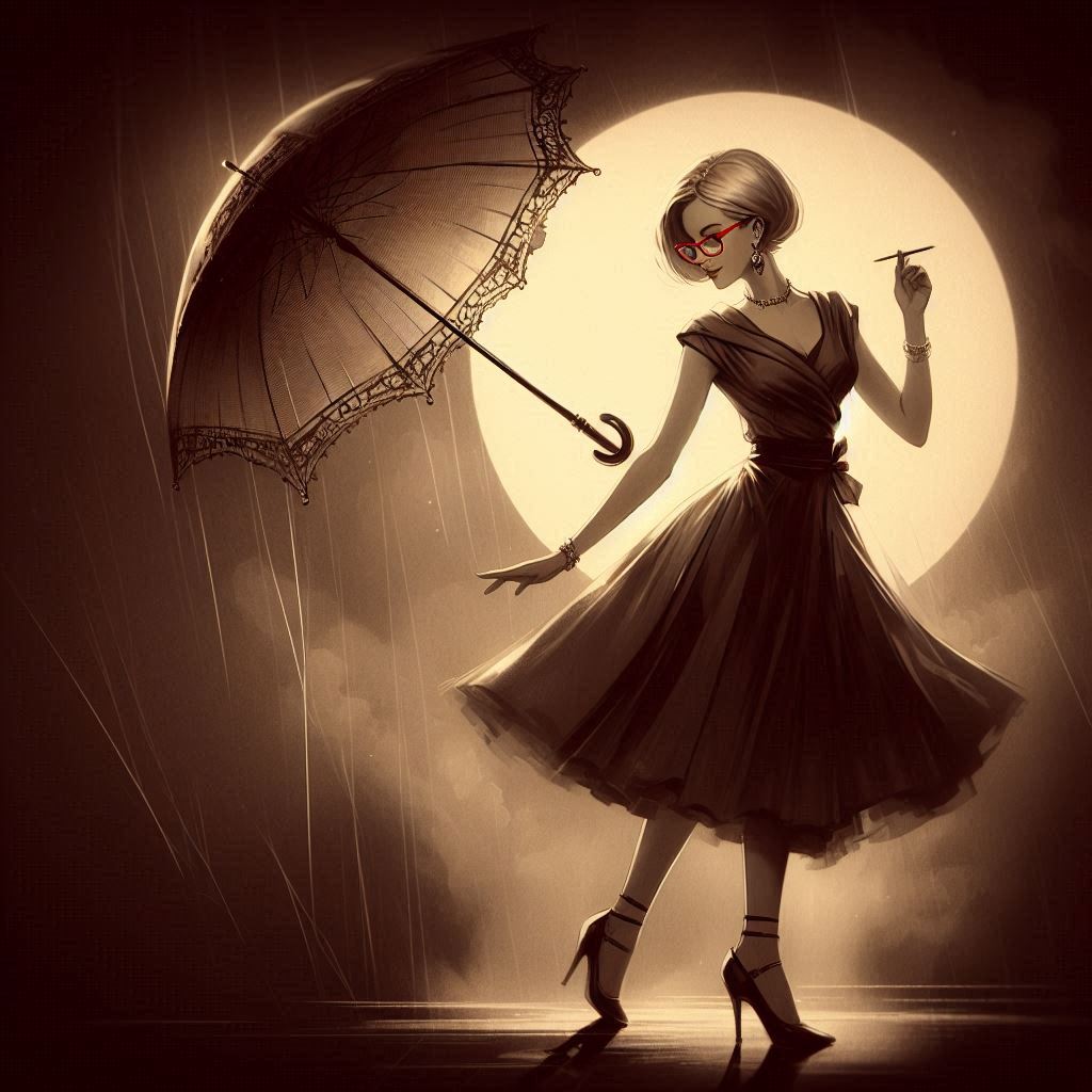 Eine elegante junge lady, die lady trägt glattes kurzes blondes haar, die lady trägt eine rote leseb