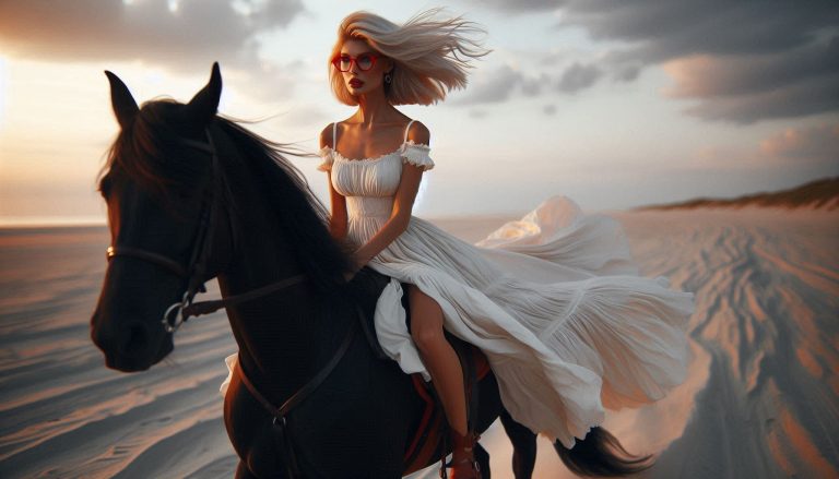 Eine 35 jährige blonde lady, die lady trägt kurze glatte blonde haare, die lady trägt eine rote les