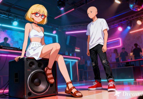 dreamina-2025-12-05-7581-A zierliches Anime-Mädchen mit einer blo...